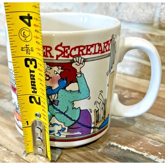Vintage RUSS Super Secretary Coffee Mug Cup 1980s Office Humor Retro Gift - Picture 7 of 9
